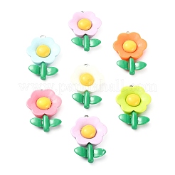 30Pcs 6 Colors Opaque Resin Pendants&nbsp;RESI-CJ0003-08
