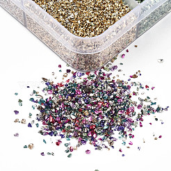 10 Grid Electroplate Glass Chip Beads&nbsp;GLAA-N001-04