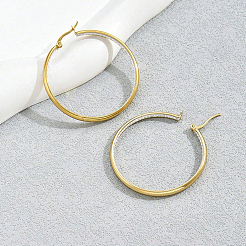 Vintage Stainless Steel Hoop Earrings&nbsp;ZA9910