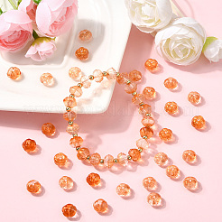 100Pcs Autumn Theme Transparent Glass Beads&nbsp;GLAA-SP0001-53