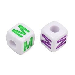 Opaque Acrylic Enamel European Beads&nbsp;AC-ACBA1794-04M