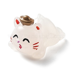 Luminous Resin Lucky Cat Display Decorations&nbsp;DJEW-P020-01A
