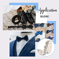Musical Note Print Polyester Ribbon&nbsp;OCOR-WH0091-25