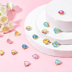 60Pcs 6 Colors Sew on Rhinestone&nbsp;GLAA-DC0001-05