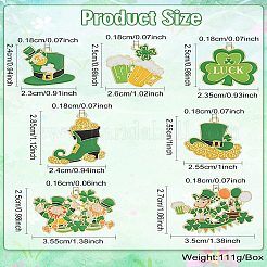 28Pcs 7 Style Saint Patrick's Day Theme Alloy Enamel Pendants&nbsp;ENAM-CJ0005-83