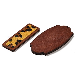 Cowhide Leather & Wood Pendants&nbsp;WOOD-XCP0001-76