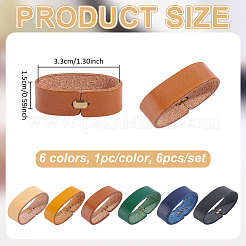 6Pcs 6 Colors Cowhide Belt Loop Keepers&nbsp;FIND-PH0061-97