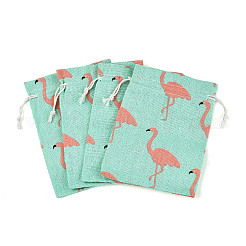 Polycotton(Polyester Cotton) Packing Pouches Drawstring Bags&nbsp;ABAG-T007-02E