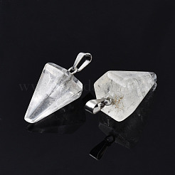 Cone/Spike/Pendulum Natural Quartz Crystal Pendants&nbsp;G-R278-84