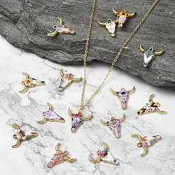 15Pcs 15 Styles Zinc Alloy Enamel Pendants&nbsp;ENAM-YW0003-82