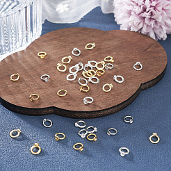 40Pcs 4 Colors Brass Ring Charm Connectors&nbsp;KK-TA0008-49