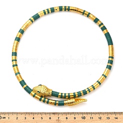 Alloy Green Rhinestone Snake Wrap Choker Necklaces for Women&nbsp;NJEW-Z087-01G