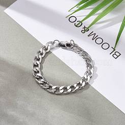 Tarnish Resistant 304 Stainless Steel Curb Chains Bracelets&nbsp;BJEW-JB06273-01