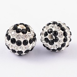 Polymer Clay Rhinestone Beads&nbsp;RB-C1439-12mm-1
