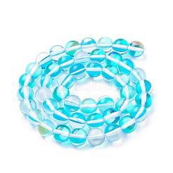 Synthetic Moonstone Beads Strands&nbsp;G-R375-8mm-B04