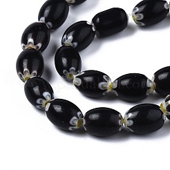 Handmade Millefiori Lampwork Beads Strands&nbsp;LAMP-S191-17A