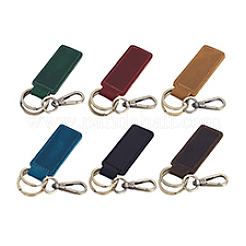 6Pcs 6 Colors Cowhide Leather Keychain&nbsp;KEYC-PH0002-15