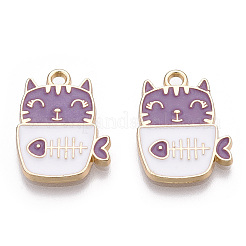 Golden Plated Alloy Enamel Pendants&nbsp;ENAM-T009-90C-RS