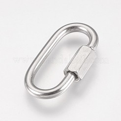 Tarnish Resistant 304 Stainless Steel Keychain Clasp Findings&nbsp;STAS-K183-02-A