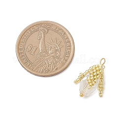 Glass Seed Beaded Bud Pendants&nbsp;PALLOY-MZ01096-01