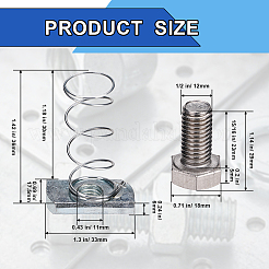 30Pcs 304 Stainless Steel Spring Nut Block&nbsp;STAS-DL0001-29