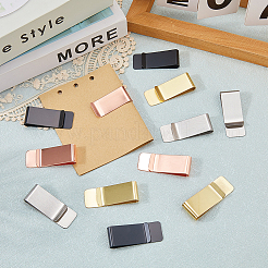 12Pcs 4 Colors Stainless Steel Money Clips&nbsp;AJEW-CP0008-88