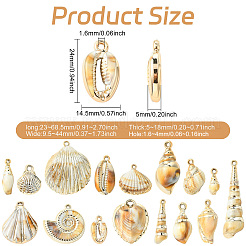 32Pcs 16 Styles Plating Acrylic Pendants&nbsp;OACR-CJ0002-45