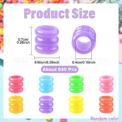 120G Opaque Polystyrene(PS) Plastic European Groove Beads&nbsp;KY-YW0002-24