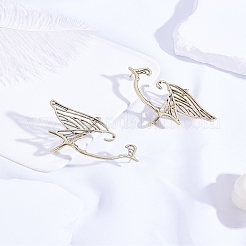 2Pcs 2 Styles Alloy Butterfly Wing Cuff Earrings Climber Wrap Around Earrings&nbsp;EJEW-LP0012-14AB