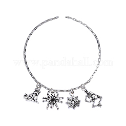 100pcs 10 Style Tibetan Style Alloy Charms&nbsp;TIBEP-CJ0001-38