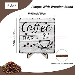 Coffee Bar Wood Display Easels&nbsp;ODIS-WH20016-002