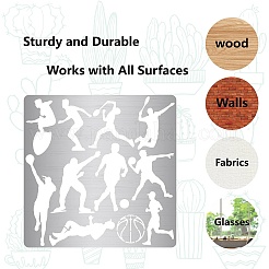Sport Theme Stainless Steel Cutting Dies Stencils&nbsp;DIY-WH0238-149