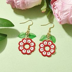 Handmade Seed Beads Dangle Earrings&nbsp;EJEW-MZ00143-02