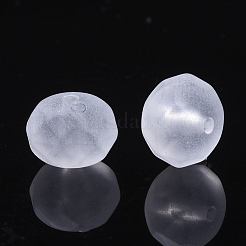 Transparent Frosted Acrylic Beads&nbsp;FACR-N004-003