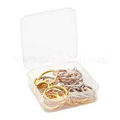 12Pcs 3 Colors Iron Split Key Rings&nbsp;IFIN-FS00001-01