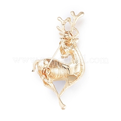 Golden Plated Alloy Brooches&nbsp;X-JEWB-L011-016G