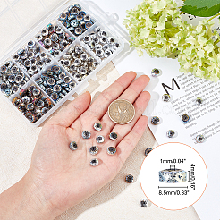 240Pcs 8 Colors Electroplated Natural Lava Rock Beads&nbsp;G-OC0002-03