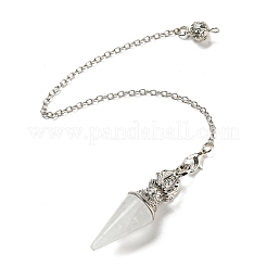 Natural Quartz Crystal Pointed Dowsing Pendulums&nbsp;AJEW-P113-01P-04