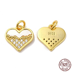 925 Sterling Silver Micro Pave Cubic Zirconia Charms&nbsp;STER-I010-09G