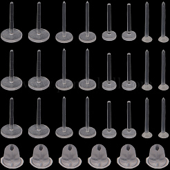 Plastic/Resin Flat Round Stud Earring Findings&nbsp;KY-SP0001-46