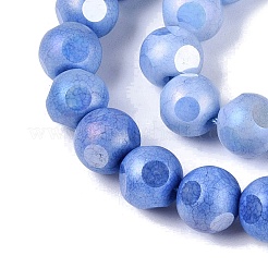 Ombre Effect Dyed Electroplate Opaque Glass Beads Strands&nbsp;LS-EGLA-Q130-01A-04