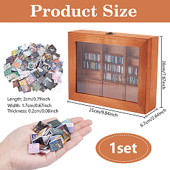 Wood Bookshelf with Books Mini Model&nbsp;DJEW-WH0596-027