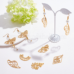12Pcs 6 Style 201 Stainless Steel Pendants&nbsp;STAS-SC0003-88