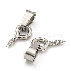 Tarnish Resistant 304 Stainless Steel Screw Eye Pin Peg Bails&nbsp;STAS-R233-01C-P