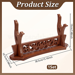 1-Tier Desktop Hollow MDF Board Sword Display Racks&nbsp;ODIS-WH0108-083D-02