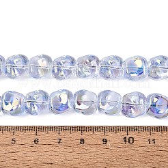 Electroplate Transparent Glass Beads Strands&nbsp;EGLA-N057-02A-M