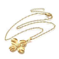 Summer Beach 304 Stainless Steel Pendant Rope Chain Necklaces for Women&nbsp;STAS-Z108-01G-06