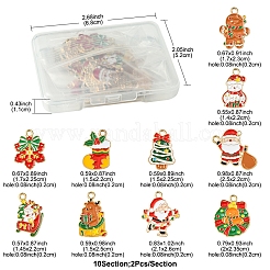 20Pcs 10 Styles Christmas Theme Alloy Enamel Pendants&nbsp;ENAM-FS0002-13