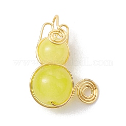 Imitation Jade Glass Beads Pendants&nbsp;PALLOY-JF02480