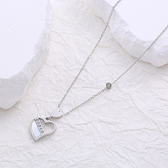 Amie Round Love Heart Necklace for Women Elegant Chain with Heart Pendant Jewelry&nbsp;AX1531